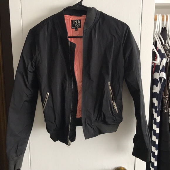 Aritzia Jackets & Coats New Black Bomber Tna Poshmark